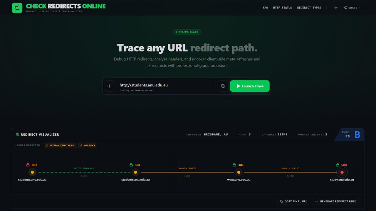 Check Redirects Online